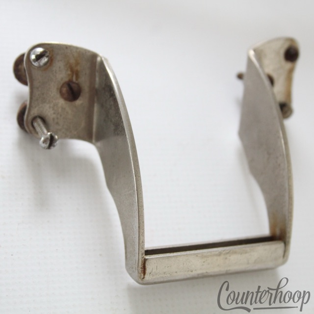 Slingerland Radio King Snare Drum Strainer Gate Bracket Nickel Vintage40s 6-Hole — main photograph