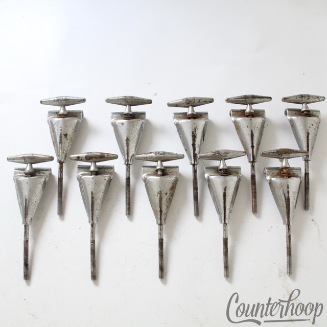 Slingerland 10x Sound King 60s Bass Drum Tension T-Rods+Claws Chrome Vintage USA — main photograph