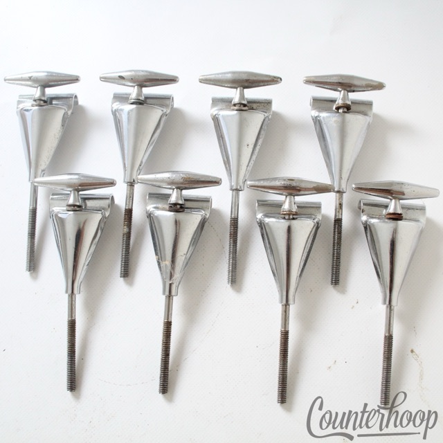 Slingerland 8x Sound King 60s Bass Drum Tension T-Rods+Claws Chrome Vintage USA — main photograph