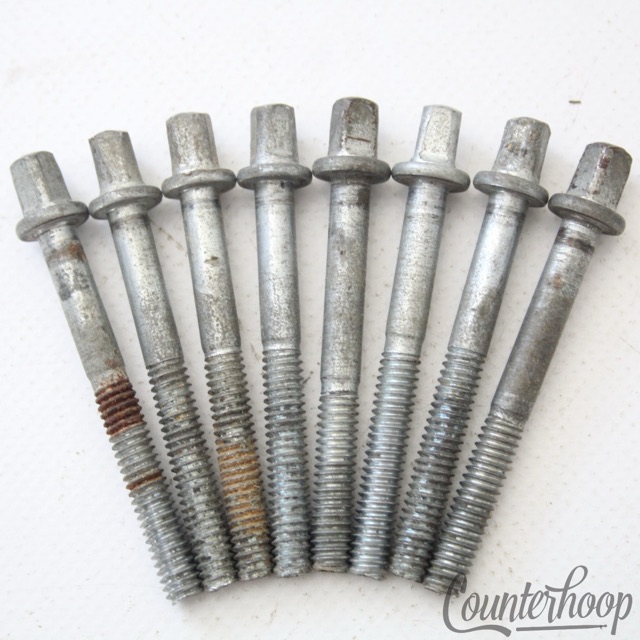 Leedy & Ludwig 8x 2" Tension T-Rods Snare/Tom Drum Vintage 40s-50s Hardware Part — main photograph