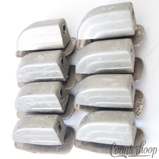 Leedy 8x Beavertail Snare/Tom Drum Lugs Nickel Metal Plates Vintage 40s/50s USA — main photograph