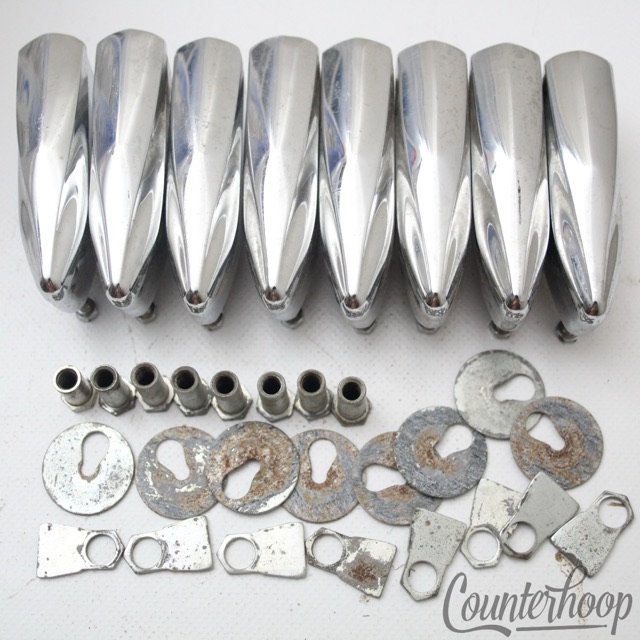 Premier 8x Bass/Floor Tom Drum Lugs Olympic Chrome Vintage 60s England 1 5/8 UK — main photograph