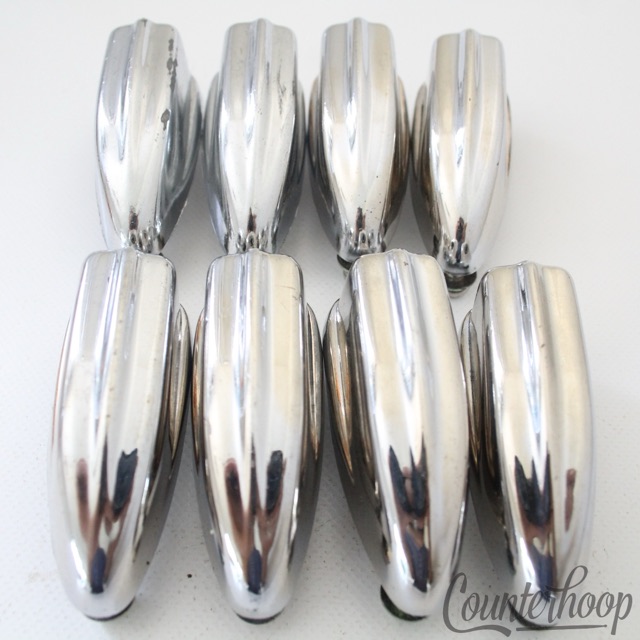Pearl 8x Bass Drum Lugs Chrome Metric 2 3/8" Wood-Fiberglass Vintage 70s Japan* — main photograph