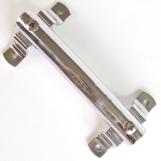 Pearl Bass Drum Rail Tom Mount 4hole L-Arm Chrome Japan 5 1/8x2 1/4" Vintage 60s — main photograph