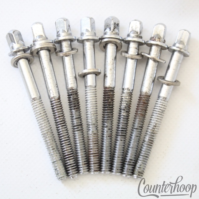 Ludwig 8x 2 5/16"Tension T-Rods Floor Tom Drum Vintage 60s Chrome Hardware Parts — main photograph