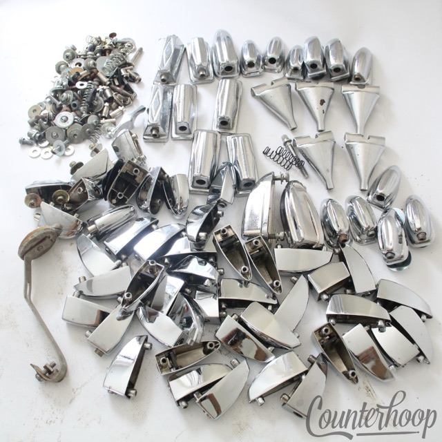 Bass/Floor/Tom Drum Lugs Pearl/Tama/Yamaha Parts Lot+Claws+Muffler Chrome+Screws — main photograph