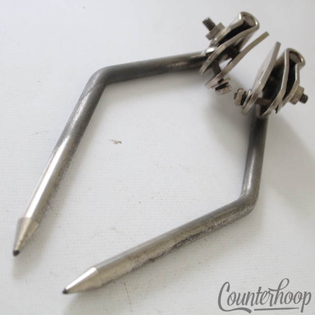 Ludwig/WFL Gull-Wing Bass Drum Spurs/Legs+Mounts Nickel Super Classic Vintage50s — main photograph