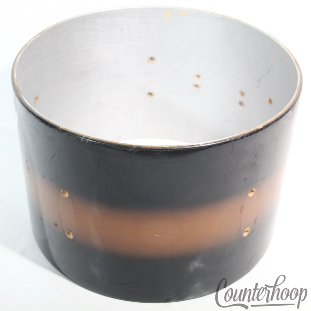 Gretsch 12x8"Tom Drum Shell Vintage 50s Black/Gold Duco 6Ply Jasper Maple RB USA — main photograph