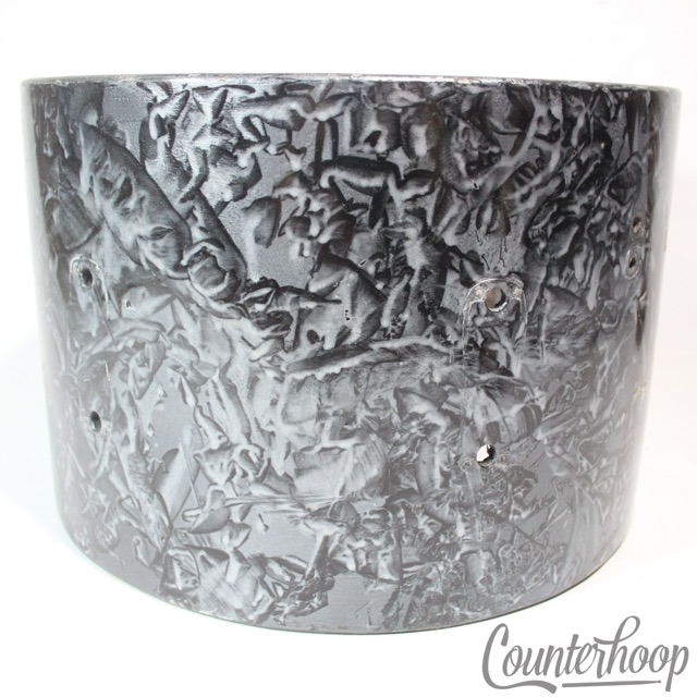 Slingerland 8x12"Tom Drum Shell 3Ply Maple Stage Band Black Diamond Pearl 60s 63 — main photograph