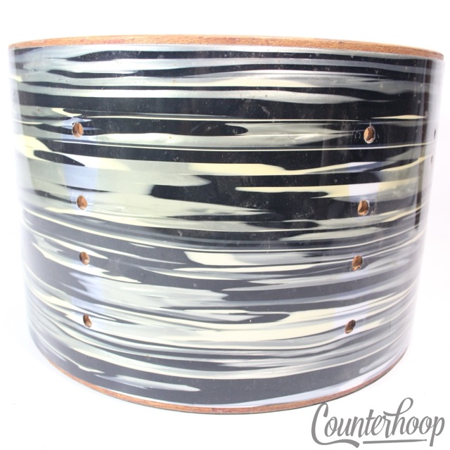 Slingerland 8x12" Tom Drum Shell 3Ply Blue Oyster Pearl Wrap May 66 Vintage 60s — main photograph