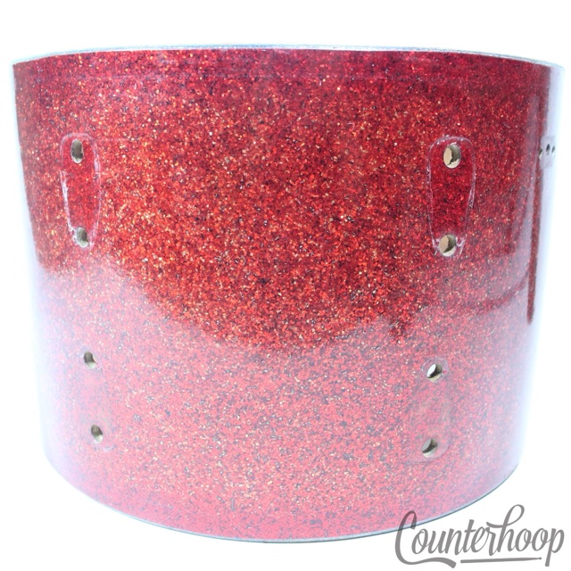 Slingerland 9x13" 3Ply African Mahogany Tom Drum Shell Red Sparkle Radio King'61 — main photograph