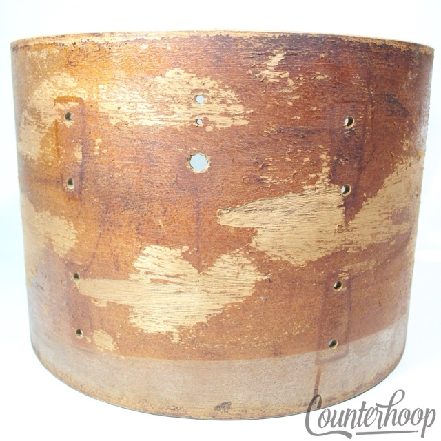 Ludwig 10x14" Tom Drum Shell 3Ply African Mahogany/Maple Vintage 70s 6-Lug USA* — main photograph