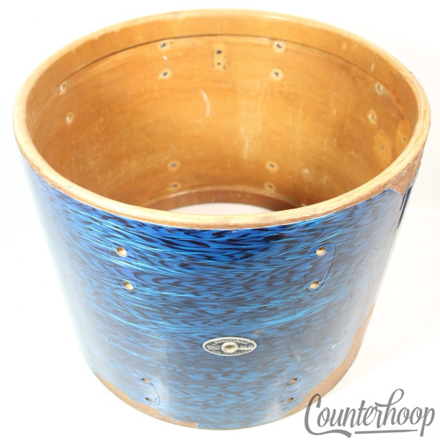 Slingerland 12x15" Blue Agate Drum Shell Vintage70s 3Ply USA Floor Tom Project* — main photograph