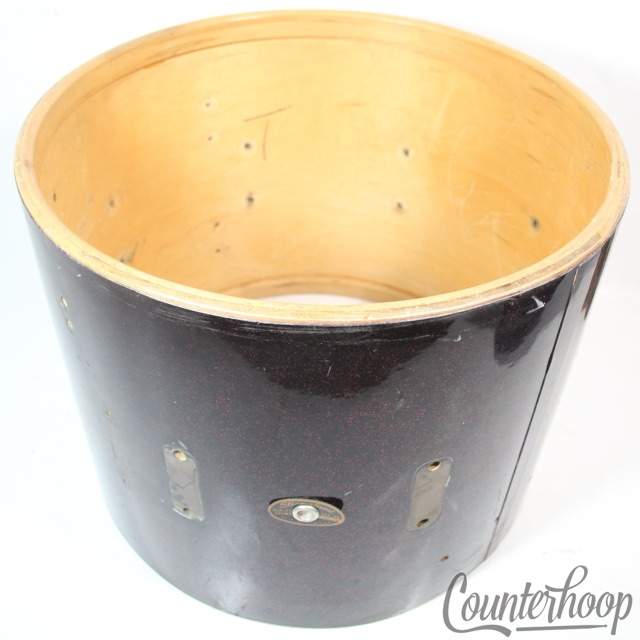 Slingerland 12x15"Black Sparkle Drum Shell Vintage'66 3Ply Floor Tom Project 60s — main photograph