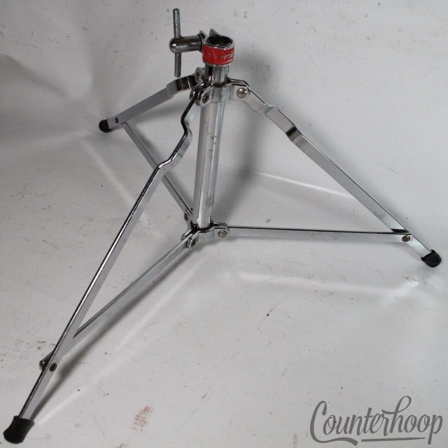 Slingerland Buddy Rich Cymbal Stand Tripod Base Vintage 70s Chrome Black/Gold US — main photograph