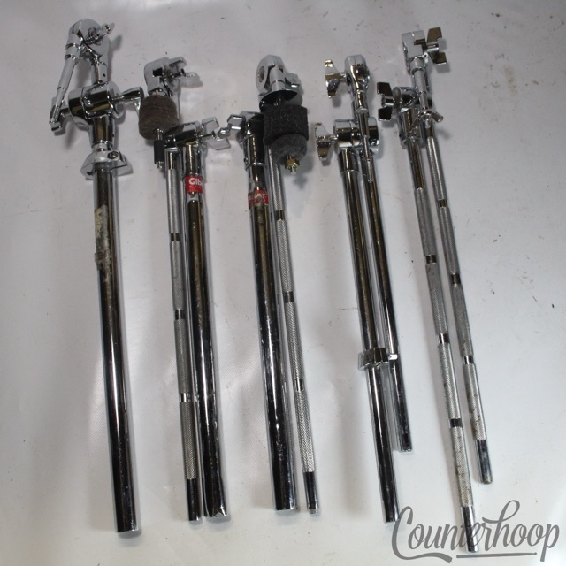 Gibraltar 5x Set of Cymbal Boom Arms Rods Tilters Mounts Stands Percussion — main photograph