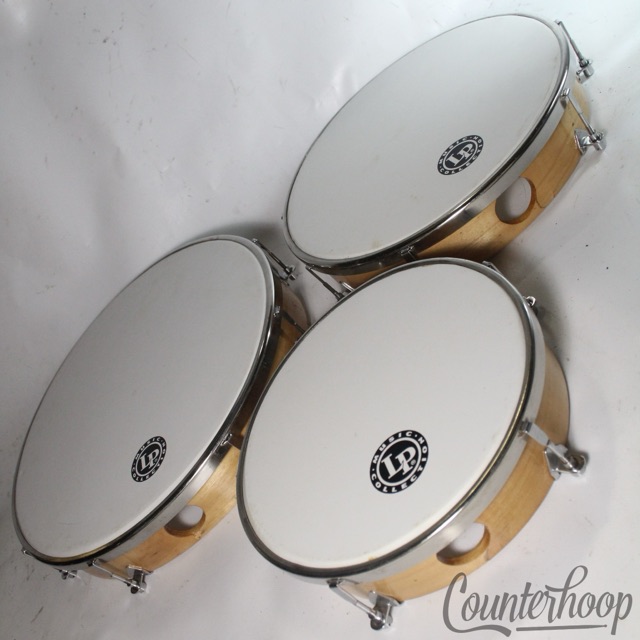 LP Plenera Set Hand Drums 12", 10", 8" x2 1/8 Made In Pakistan Music Collection — main photograph