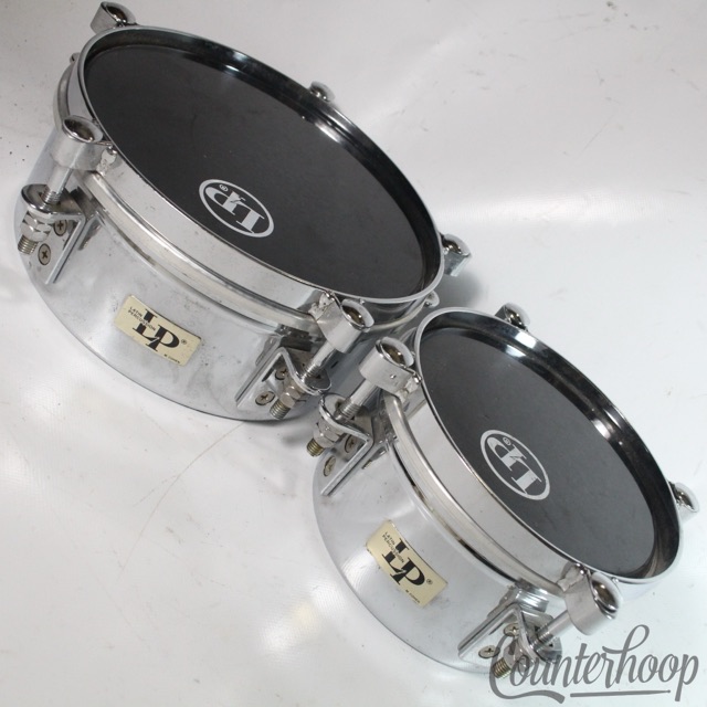 LP Mini Timbales 6",8" Latin Percussion Drums M.Cohen Metal Shells Chrome Set 2x — main photograph