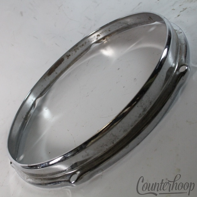 Slingerland 10"Tom Drum Batter/Resonant Rim/Hoop 6Lug Stick-Saver Chrome Vintage — main photograph