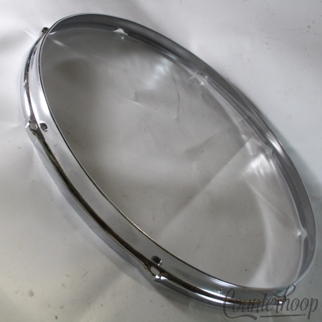 Slingerland 18" Floor Tom Drum Batter Rim/Hoop 8-Lug Stick-Saver Chrome Vintage — main photograph