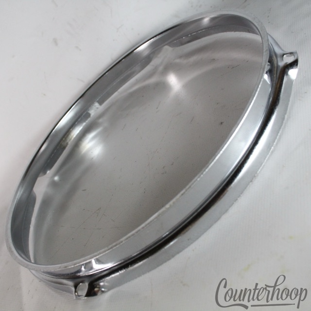 Ludwig 10"Tom Drum Rim/Hoop Triple-Flange Chrome 4-Hole Classic Vintage 70s USA — main photograph