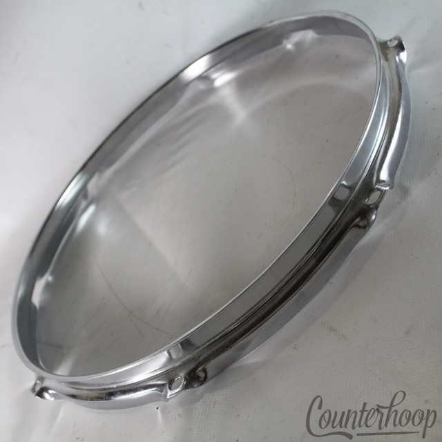 Ludwig 13"Tom Drum Rim/Hoop Triple-Flange Chrome 6-Hole Classic Vintage 60s-70s — main photograph