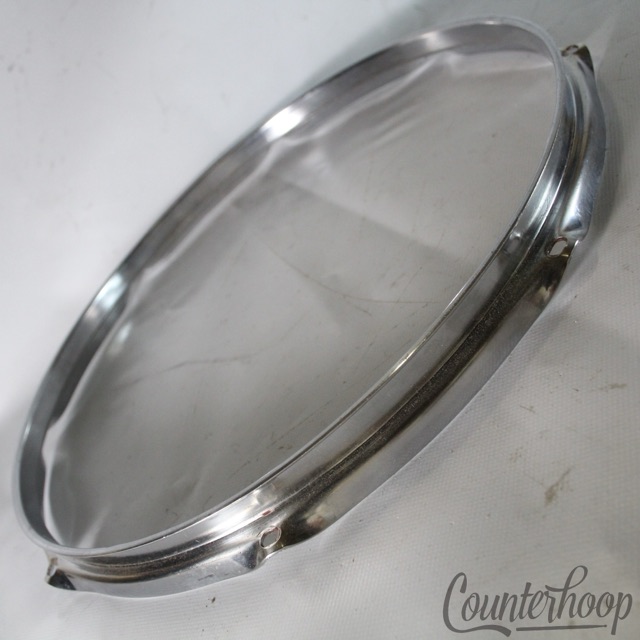 Ludwig 14"Snare/Tom Drum Rim/Hoop Triple-Flange Chrome Classic Vintage 70s 8Hole — main photograph