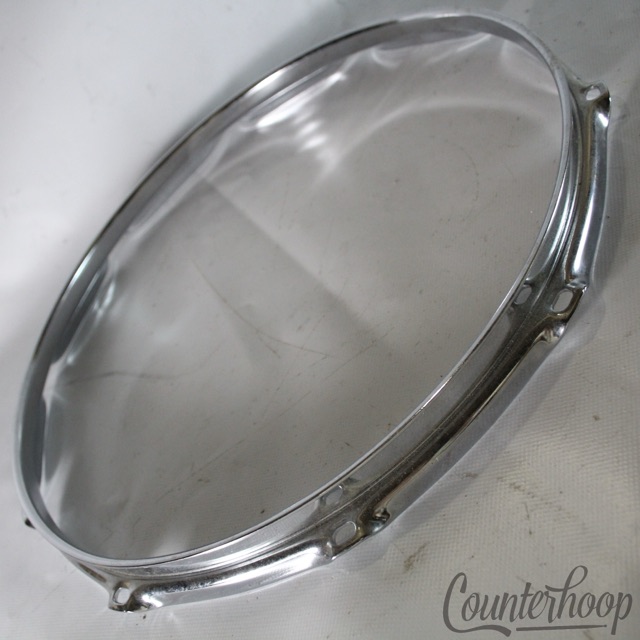 Ludwig 14"Snare Drum Rim/Hoop Supraphonic Triple-Flange Chrome Classic 10Lug USA — main photograph