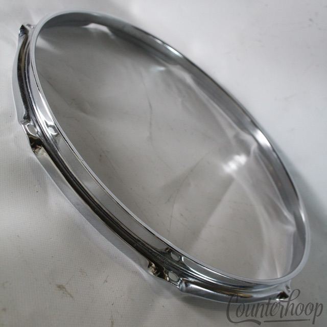 Ludwig 15"10Lug Snare Side Drum Resonant Rim/Hoop Triple-Flange Chrome Marching — main photograph