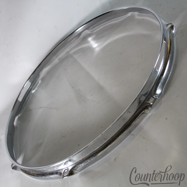 Ludwig 15"8-Lug Snare Side Drum Resonant Rim/Hoop Triple-Flange Chrome Marching — main photograph