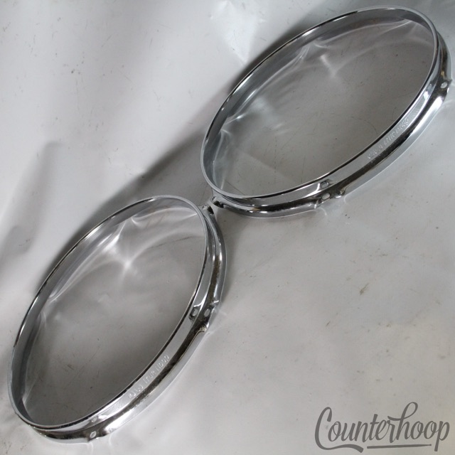 DW 12" True Hoop 2x Set Batter+Resonant Rims Chrome Plating 6-Lug 3mm USA* — main photograph