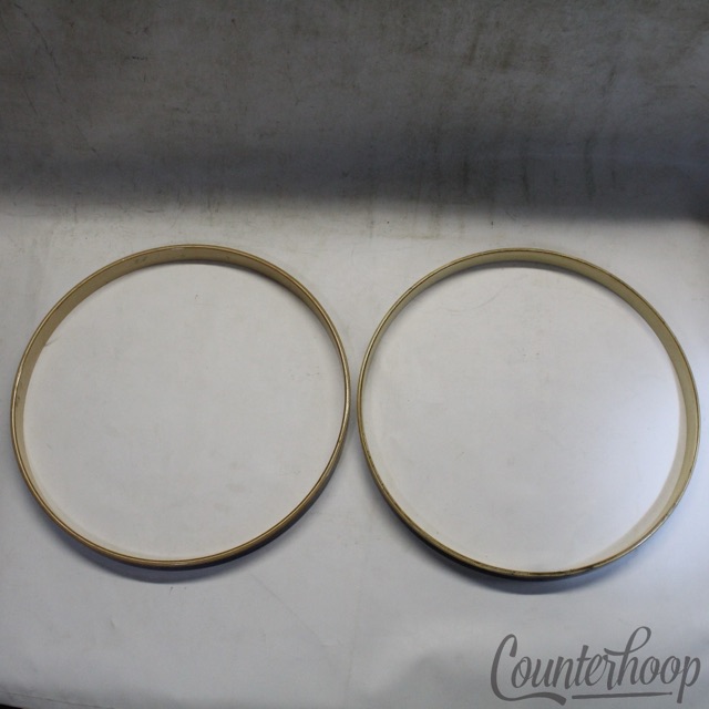 Gretsch 2x 22" 12Ply Maple Bass Drum Hoops/Rims USA Vintage 90s Pair/Set — main photograph