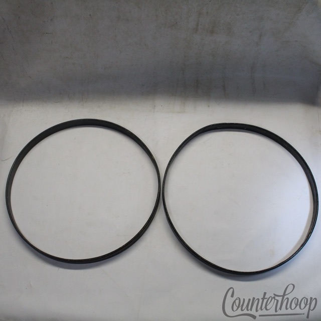 Slingerland 2x 22" Maple Bass Drum Black Hoops/Rims USA Vintage 60s-70s Set* — main photograph