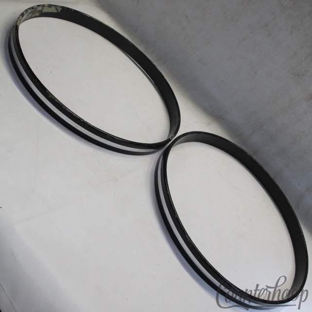 Slingerland 20" COW Hoops/Rims Set 2x Chrome Over Wood 1-Ply Maple Vintage 70s* — main photograph