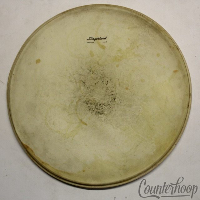 Slingerland Radio King 14"Calf Skin Floor Tom Drum Head Snare Batter Vintage 60s — main photograph