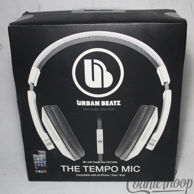 Urban Beatz Over-the-Ear Headphones - White/Gray - Merkury — main photograph