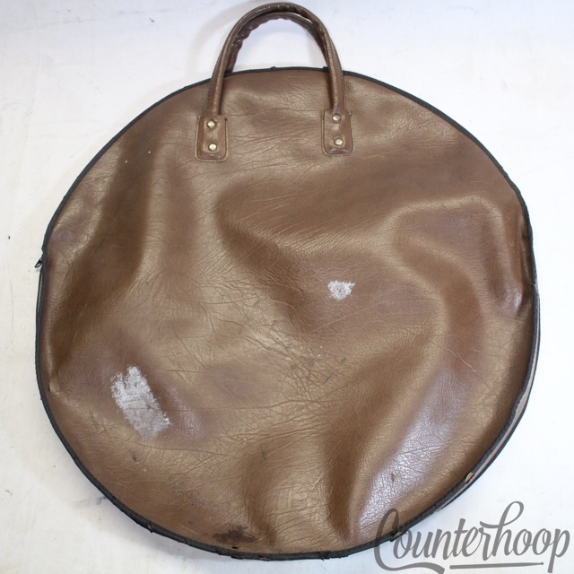 Leather Cymbal Case Vintage Crash/Splash Bag 22" Cymbals — main photograph