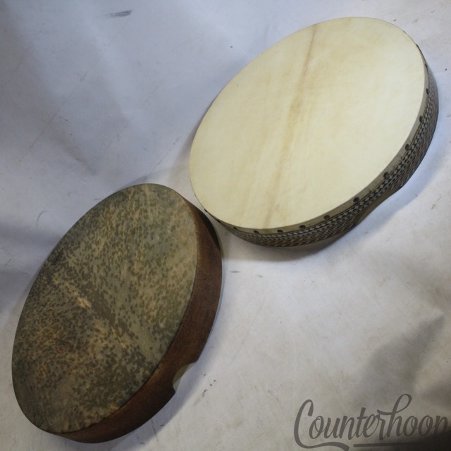 Remo Fiberskyn Frame Drum 22" + 20" Bodhran Percussion Instrument Skyndeep++Case — main photograph