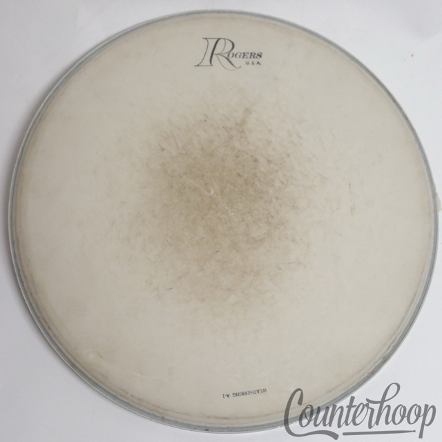 Rogers Big R 15" Snare/Tom Drum Head Coated White WeatherKing USA Vintage 70s* — main photograph