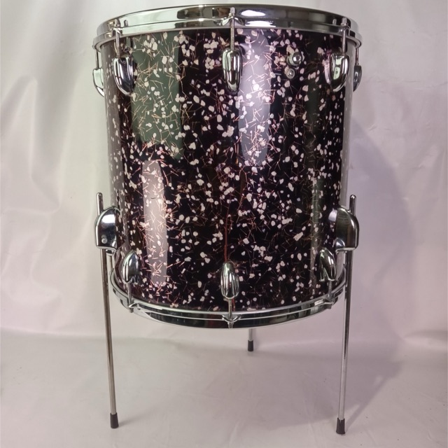 Slingerland 16x16"Capri Pearl Floor Tom Drum Vintage 50s COB Brass Rims Chicago — main photograph