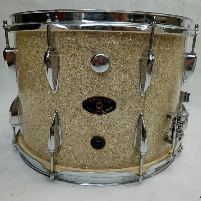 Apollo 10x14" Marching Snare Drum Silver Sparkle Vintage 60s Made In Japan MIJ* — main photograph