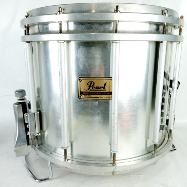 Pearl 12x14" Championship Maple FFX Marching Snare Drum Chrome Wrap Free Floatng — main photograph