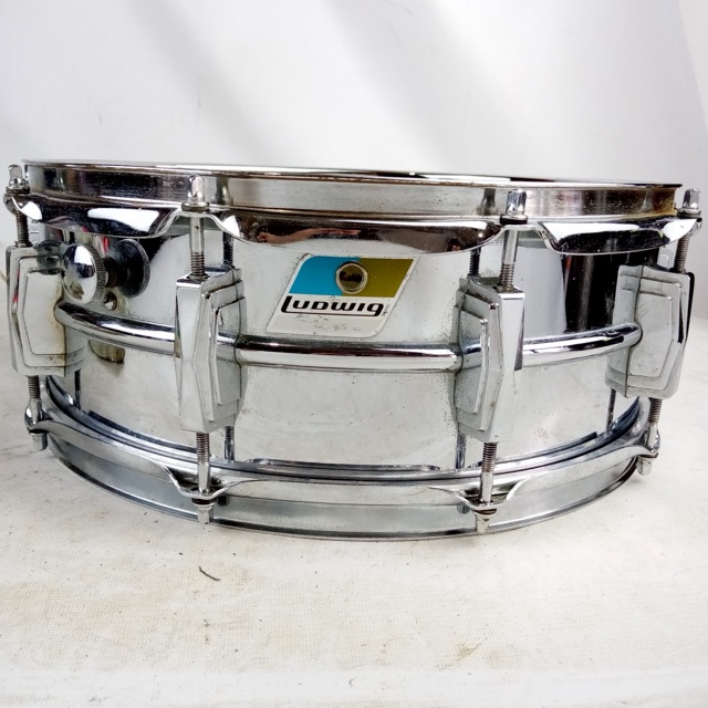 Ludwig Supraphonic 5x14"Snare Drum Vintage70s 901086 1971 Blue/Olive Badge 10Lug — main photograph
