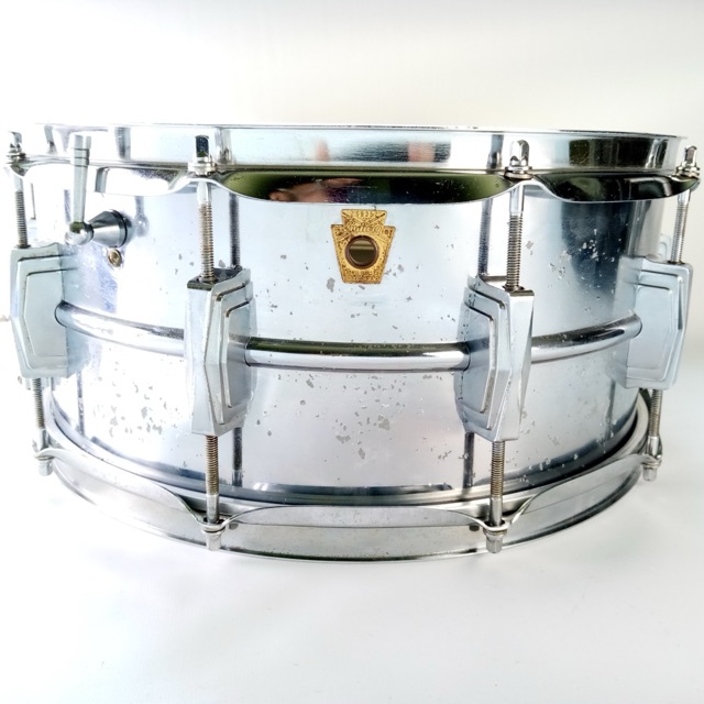 Ludwig 402 Supraphonic 6.5x14" Snare Drum Keystone Badge '66 Supra-Phonic 335597 — main photograph