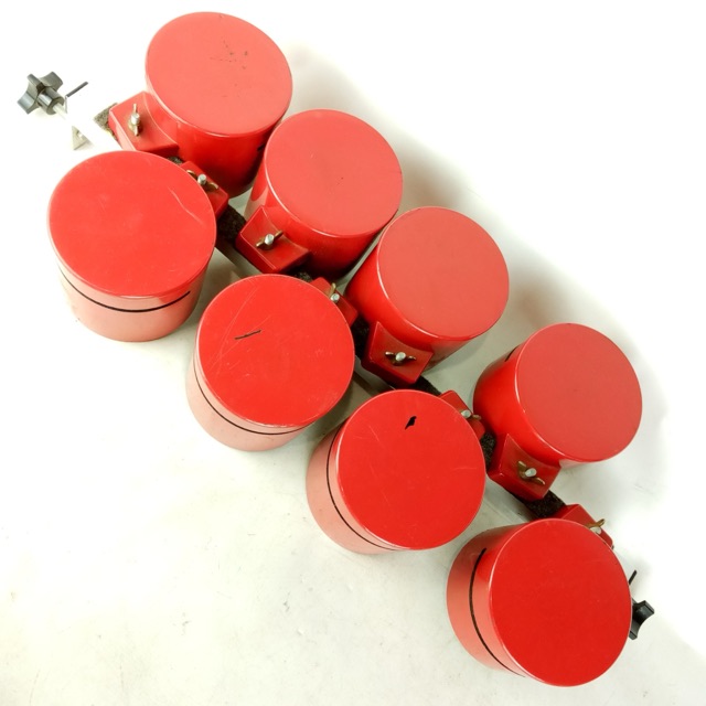 8x Temple Blocks Plastic/Fiberglass Set Latin Percussion Band Instruments — main photograph