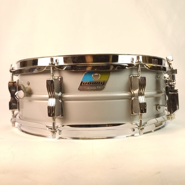 Ludwig 5x14"Acrolite Snare Drum B/O 80s Aluminum Shell Vintage USA #3078842 8Lug — main photograph