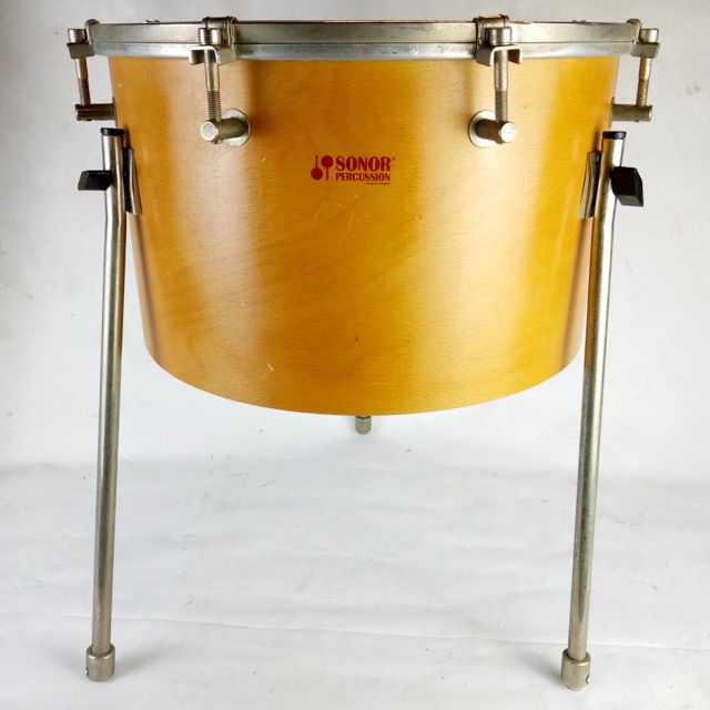 Sonor Timpani-Tom Drum 10 x 16" Vintage 70s Made In Germany 6Ply Natural Beech — main photograph