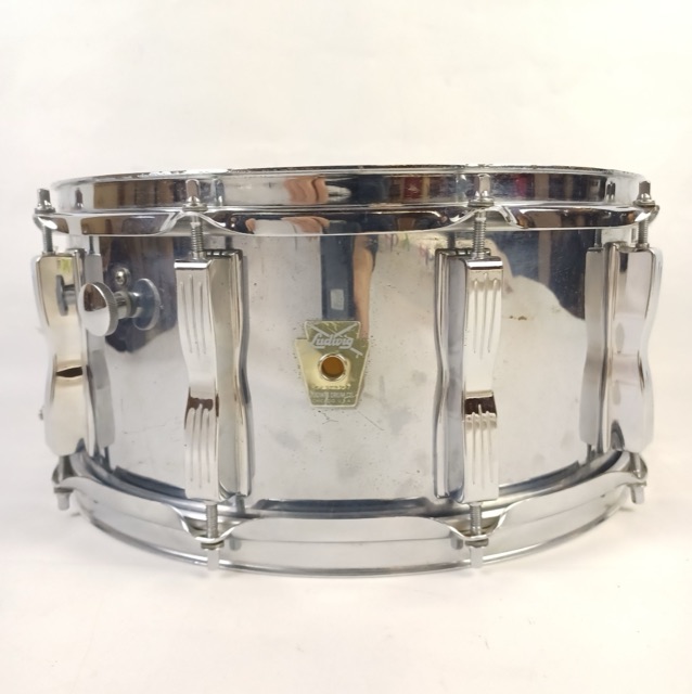 Ludwig 6.5x14"L403 75th Anniversary Chicago Keystone Snare Drum Chrome Over Wood — main photograph