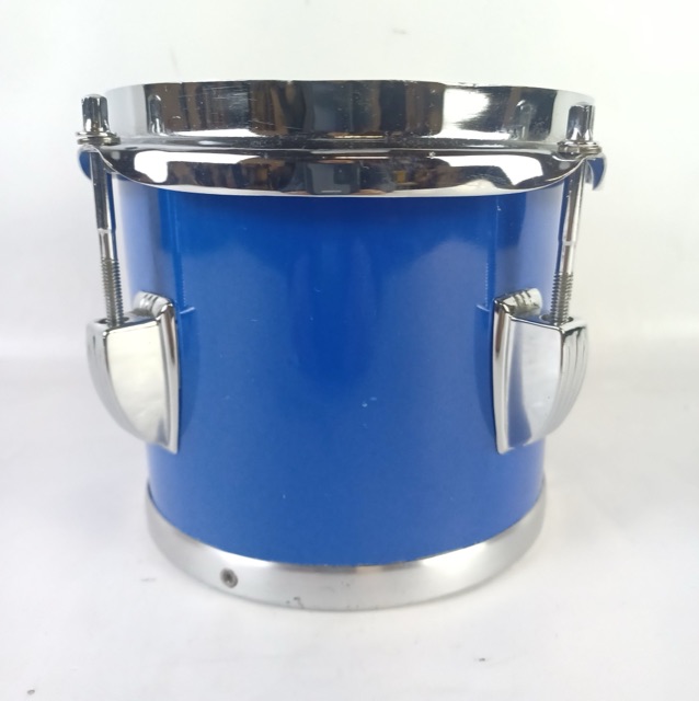 Ludwig 5.5x6"Blue Silk Tom/Bongo Drum 6Ply Maple Vintage 70s-80s USA Chrome Rack — main photograph