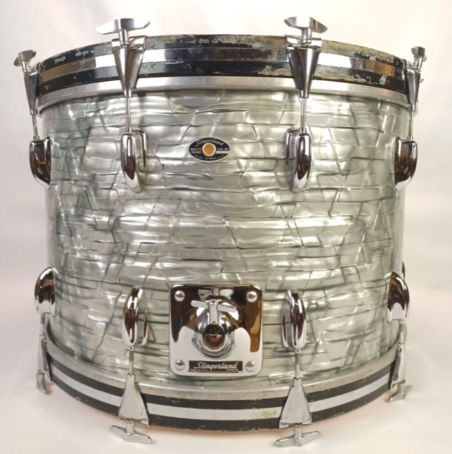 Slingerland 14x22"3Ply Light Blue Pearl Bass Drum Sound King Vintage70s Sky Kick — main photograph